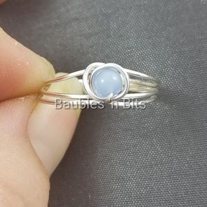 🍃 Elegant Ring - Silver Plated Hand Made Sz 8 1/2